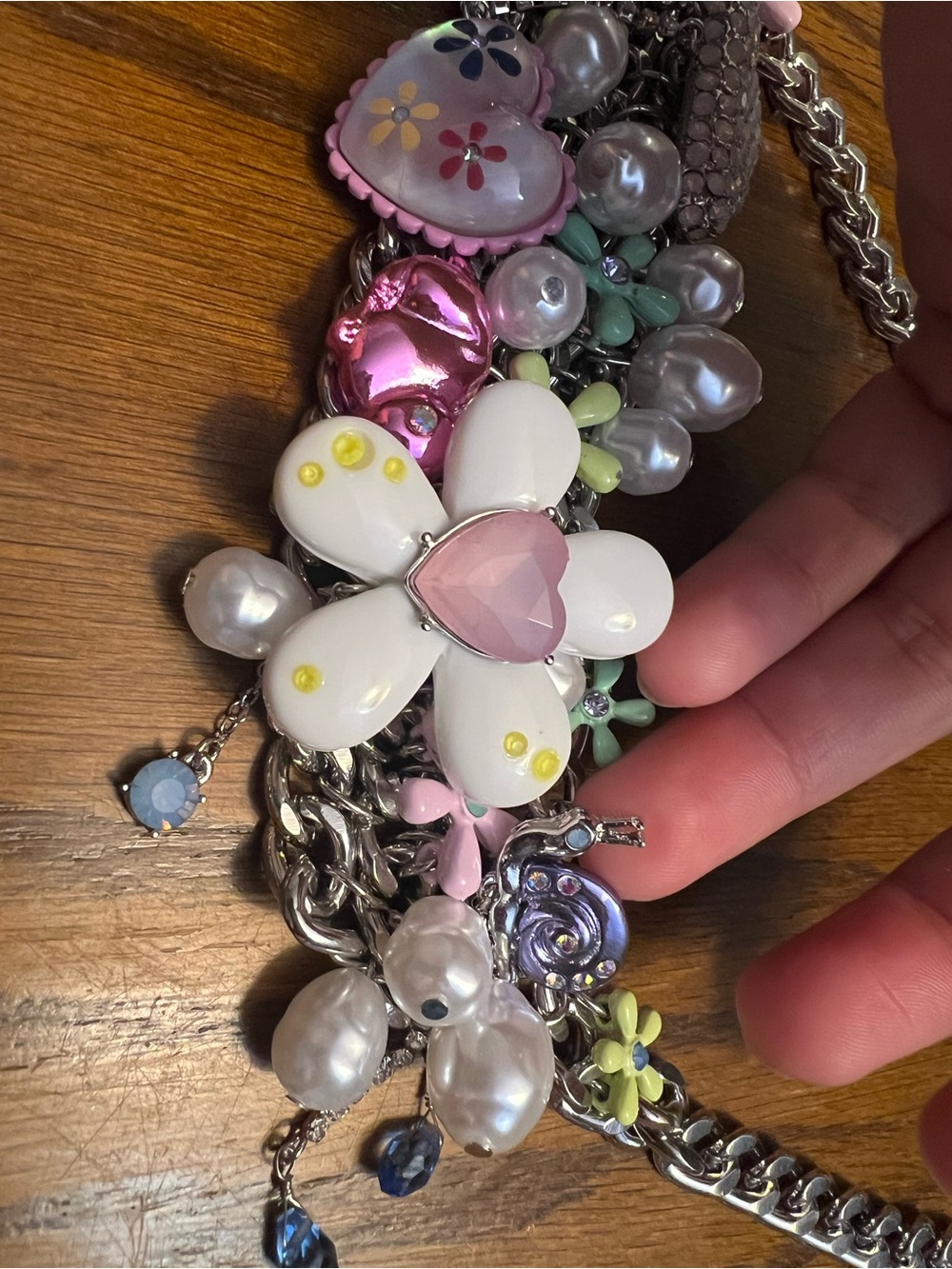 Betsey Johnson Floral Bib Necklace - Picture 5 of 6